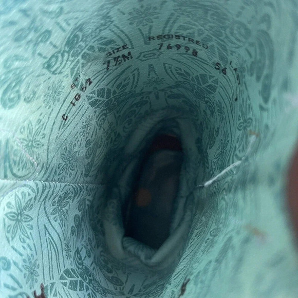 Vtg Corral C-1052 Women's Brown Leather Lizard Inlay Western Cowboy Boots 7.5 M - Picture 7 of 8